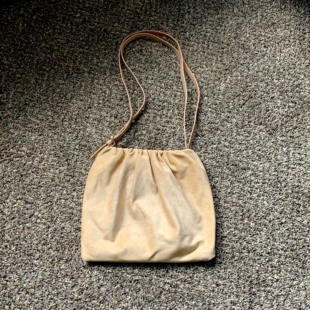 Anthropologie suede shoulder purse